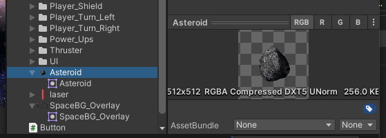 Asteroid asset choice